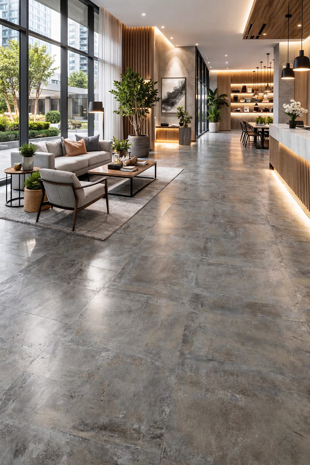 Losetas Vinílicas LVT Efecto Cemento Pulido - Imagen 2